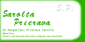 sarolta prierava business card